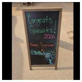 Rustic Wood A-Frame Chalkboard Sign
