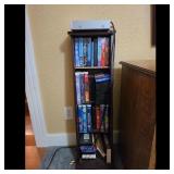 VHS Movies Player, VHS Tapes, & Shelf