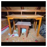 Desk & Stool Set