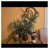 Ceramic Pitcher Vase w Greenery