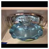 MCM Metal Serving Trays & Glasses