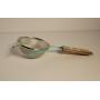 LOT,24PCS NEW 4.5"D METAL STRAINERS W/WOOD HANDLES