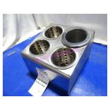1X, 4 SLOT S/S CUTLERY HOLDER W/ INSERTS