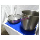 2X, LARGE SIZE ASST S/S STOCK POTS W/ 1 LID NOTE