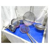 LOT, 9 PCS ASST SIEVES & STRAINERS
