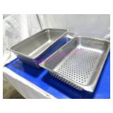 LOT, 12PCS S/S FULL SIZE INSERTS - 1 PERFORATED