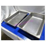 LOT, 11PCS S/S FULL SIZE INSERTS - 1 PERFORATED