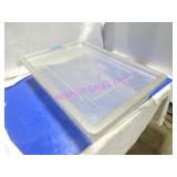 LOT, 3 PCS FULL SIZE PLASTIC DOUGH TRAYS W/ 1 LID