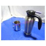 LOT, 8PC, 5 S/S DRINK THERMOS & 3 MILK FROTH CUPS