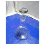 LOT, NEW 4PC VIOL 8"T PYRAMID DECANTER NOTE