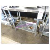 1X, 36"X24" S/S TABLE W/ UNDERSHELF