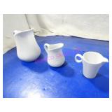 LOT, 11PCS ASST SIZE WHITE CREAMERS