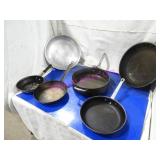 LOT, 14PCS ASST SIZE FRY PANS/SKILLET