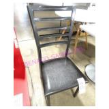16X, STEEL FRAME BLACK VINYL SEAT DINING CHAIR