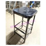 6X, 30"T BLACK METAL BAR STOOLS
