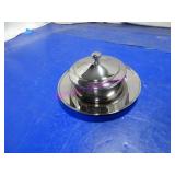 LOT, 8 SETS S/S BUTTER DISH W/ LID & SAUCER