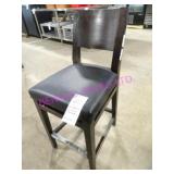 12X, WOOD FRAME VINYL SEAT COUNTER HEIGHT CHAIR