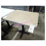 8X, 30"X24" LAMINATE DINING TABLE W/ METAL FRAME