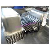 LOT, 16PC 1/3RD SIZE S/S INSERTS W/ LIDS