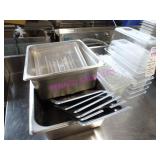 LOT, 8 PCS ASST SIZE INSERTS W/ SOME LIDS  NOTES!