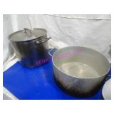 LOT, 2PCS ASST SIZE ALUM STOCK POT  NOTES!