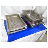 LOT, 10PCS FULL SIZE S/S INSERTS, 5 PERFORATED