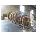LOT, 1 PIZZA SCREEN RACK W/ 34 ASST PAN/SCREENS