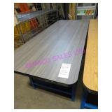 1X, 72"X29.5" STEEL FRAME WOOD TOP TABLE