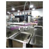1X, 24"X27" 1 WELL S/S SINK W/ RINSE WAND