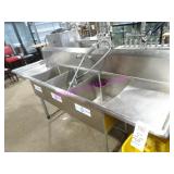 1X, 90"X26" S/S 3WELL SINK, BOTH SIDE R/O & WAND