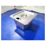 LOT, 40PC S/S 1/6 SIZE INSERTS W/ 9 LIDS