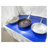 LOT, 10PCS ASST SIZE S/S FRY PANS