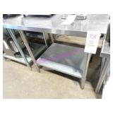 1X, 36"X30" S/S TABLE W/ UNDERSHELF