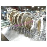 LOT, 1 PIZZA SCREEN RACK W/ 27 ASST PAN/SCREENS