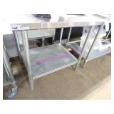 1X, 36"X30" S/S TABLE W/ UNDERSHELF