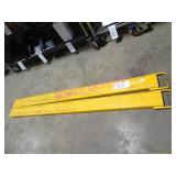 LOT, 2PC 4.5"WX75"L STEEL FORKLIFT FORK EXTENSION