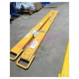 LOT, 2PC 4.5"WX75"L STEEL FORKLIFT FORK EXTENSION