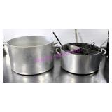 LOT, 2 PCS. ASST. SIZE. ALUMINUM POTS *NOTES!*