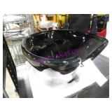 1X, BLACK PORCELAIN SALON BACKWASH SINK NOTE