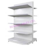 LOT, 3 40" SECTIONS, DBL SIDED STORE SHELVING NOTE