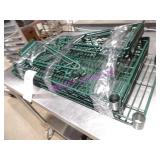 LOT, 3 PCS ASST SIZE COATED WIRE WALL SHELVES