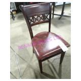 16X, WOOD FRAME VINYL SEAT DINING CHAIR