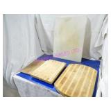 LOT, 6 PCS ASST SIZE WOOD & RESIN CUT BOARDS