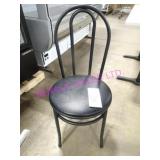3X, STEEL FRAME VINYL SEAT STACKING CHAIRS