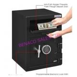 1X NEW 14"X20"T TIME DELAY DROP SAFE W/ COMBO &