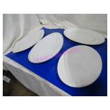 LOT, 8 PCS ASST SIZE LARGE OVAL PLATTERS