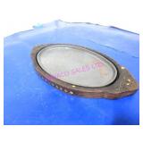 LOT, 40 PC, 18 CAST IRON PLATES W/ 22 HOLDING TRAY