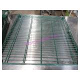 LOT, 2 PC ASST SIZE COATED WIRE WALL SHELVES NOTE