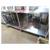 1X, 84"X30" S/S TABLE W/ UNDERSHELF  NOTES!