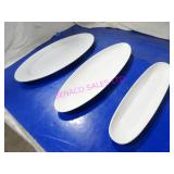 LOT, 26PC ASST SIZE/STYLE OVAL PLATTER NOTES!